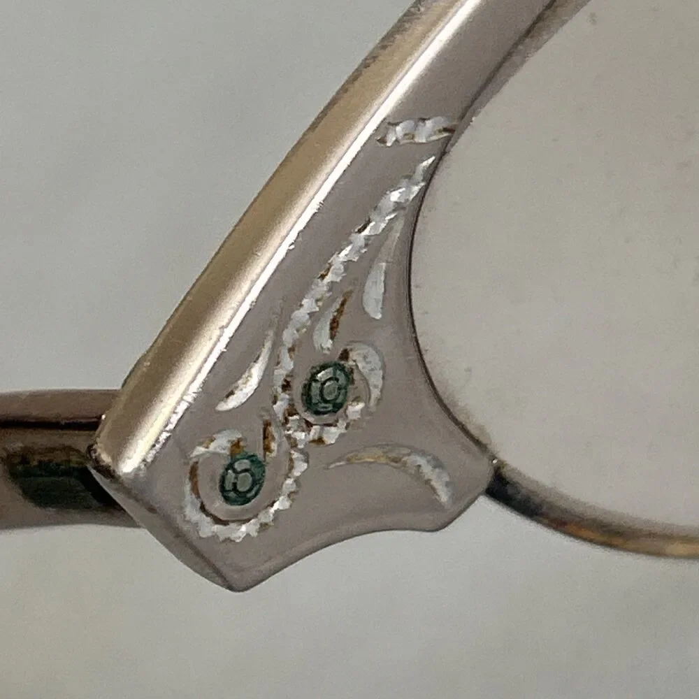 Vintage Distressed 50’s 60s Gold Cat Eye Glasses Eyeglasses  12 K GF 5 1/2